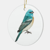 Lazuli Bunting Songbird Keramik Ornament (Links)