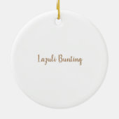 Lazuli Bunting Songbird Keramik Ornament (Hinten)