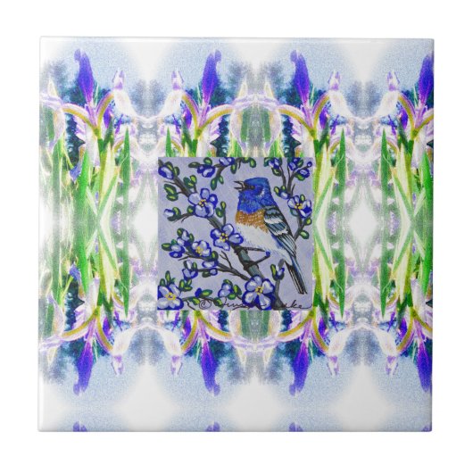 Lazuli Iris Tile Fliese (Vorderseite)