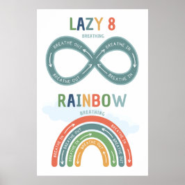 Lazy 8 und Rainbow Breathing Classroom Poster