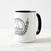 LAZY, ABER INTELLIGENT (TM) UNIVERSITY KAFFEE-TASS TASSE (VorderseiteRechts)