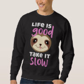 Lazy Adorable Sloth Pattern Sweatshirt (Vorderseite)