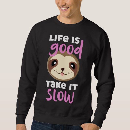 Lazy Adorable Sloth Pattern Sweatshirt (Vorderseite)