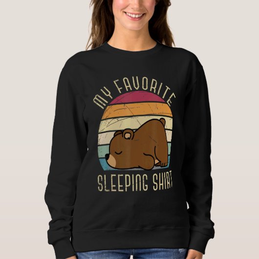 Lazy Animal Sleepy Bär Spätriser Schlafwald Sweatshirt (Vorderseite)