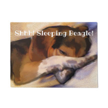 Lazy Beagle Door Mat