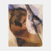 Lazy Beagle Fleece Blanket (Vorderseite)