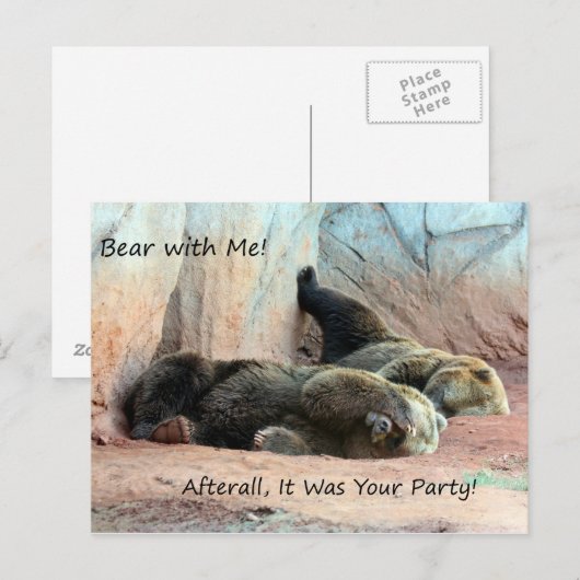 Lazy Bears Post Card Postkarte (Vorne/Hinten)