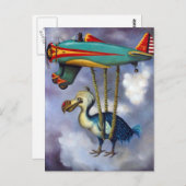 Lazy Bird Postkarte (Vorne/Hinten)