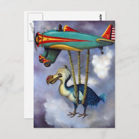 Lazy Bird Postkarte (Vorne/Hinten)