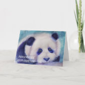 Lazy Black and White Panda Bär individuell anpassb Karte (Vorderseite)