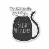 Lazy black cat  aufkleber (Vorderseite)