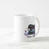 Lazy Black Cat, Halloween Cat | Für Bookworm Kaffeetasse (VorderseiteRechts)