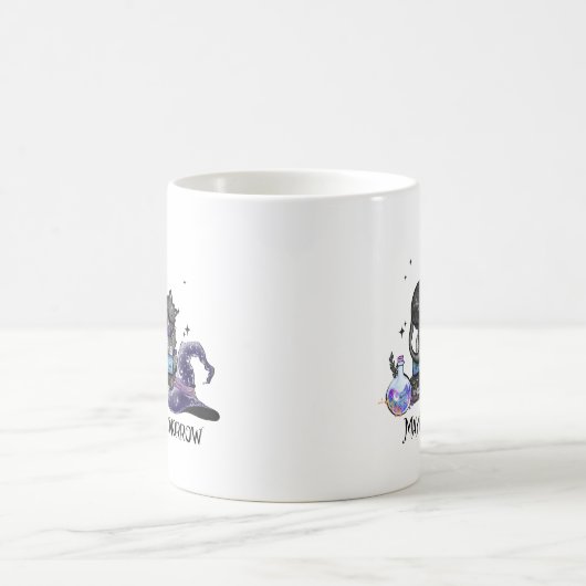 Lazy Black Cat, Halloween Cat | Für Bookworm Kaffeetasse (Mittel)