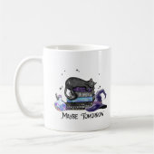 Lazy Black Cat, Halloween Cat | Für Bookworm Kaffeetasse (Links)