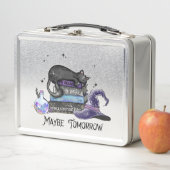 Lazy Black Cat, Halloween Cat | Für Bookworm Metall Brotdose (Beispiel)