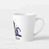 Lazy Black Cat, Halloween Cat | Für Bookworm Milchtasse (Rechts)