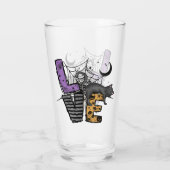 Lazy Black Cat im Spider Web mit Liebe Glas (Rückseite)