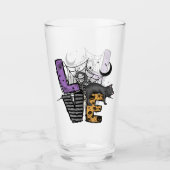 Lazy Black Cat im Spider Web mit Liebe Glas (Vorderseite)