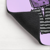 Lazy Black Cat im Spider Web mit Liebe Mousepad (Ecke)