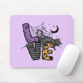 Lazy Black Cat im Spider Web mit Liebe Mousepad (Mit Mouse)