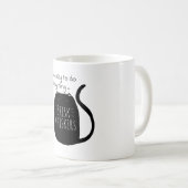 Lazy black cat Mug Kaffeetasse (VorderseiteRechts)