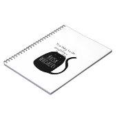 Lazy black cat Spiral Photo Notebook Notizblock (Linke Seite)