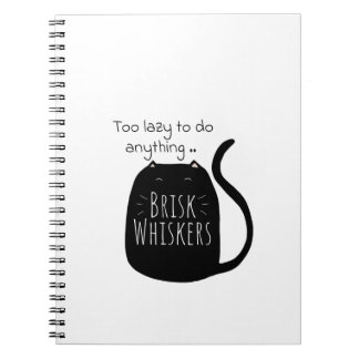 Lazy black cat Spiral Photo Notebook Notizblock