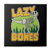 Lazy Bones Cartoon Logo Fliese (Vorderseite)