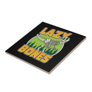 Lazy Bones Cartoon Logo Fliese