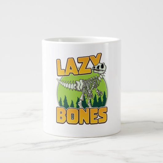 Lazy Bones Cartoon Logo Jumbo-Tasse (Vorderseite)