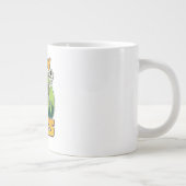 Lazy Bones Cartoon Logo Jumbo-Tasse (Rechts)
