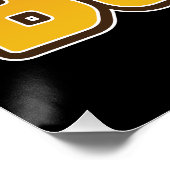 Lazy Bones Cartoon-Logo Poster (Ecke)