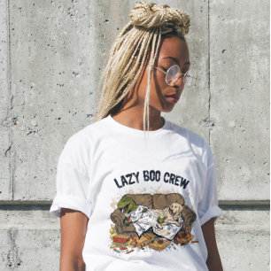 Lazy Boo Crew Mens Halloween T - Shirt