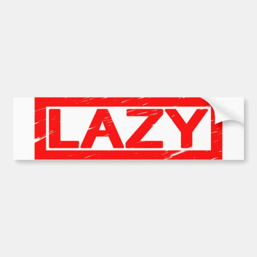 Lazy Briefmarke Autoaufkleber (Vorne)