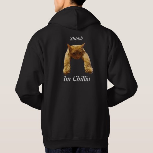 Lazy Brown Cat Chillin, Hoodie (Rückseite)