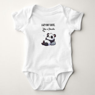 Lazy But Cute Like a Panda Baby Strampler