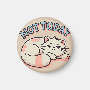 Lazy Cartoon Cat Magnet