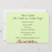 Lazy Cat and Grapes Weinverkostung Einladung (Rückseite)