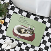 Lazy Cat Bed Green Fiunny Badematte