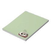 Lazy Cat Bed Green Funny Notizblock (Rotiert)
