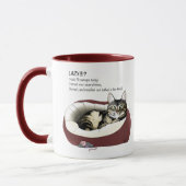 Lazy Cat Bed Green Funny Tasse (Links)