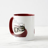 Lazy Cat Bed Green Funny Tasse (Vorderseite Links)