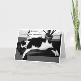 Lazy Cat Birthday Card Karte