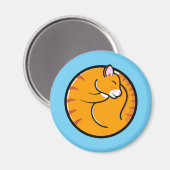 Lazy Cat Days Magnet (Vorderseite/Rückseite)
