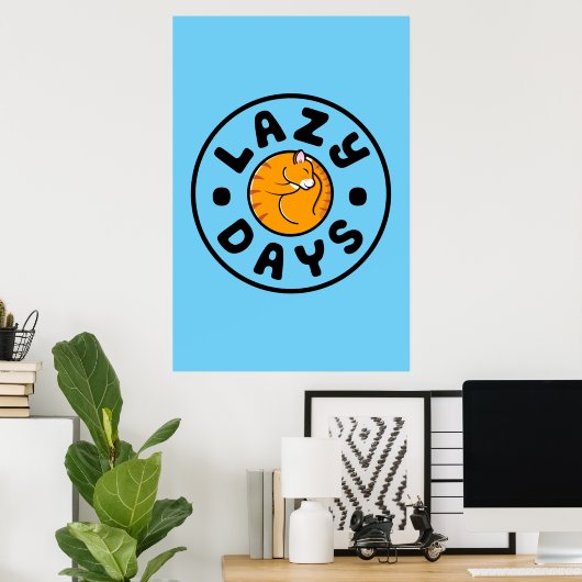Lazy Cat Days Poster (24x36) (Heimbüro)
