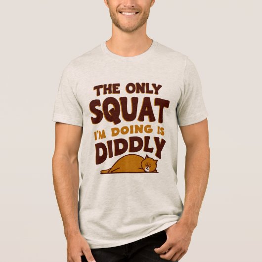 Lazy Cat Fitness - Didseliger Squat Champion Tri-Blend Shirt (Vorderseite)