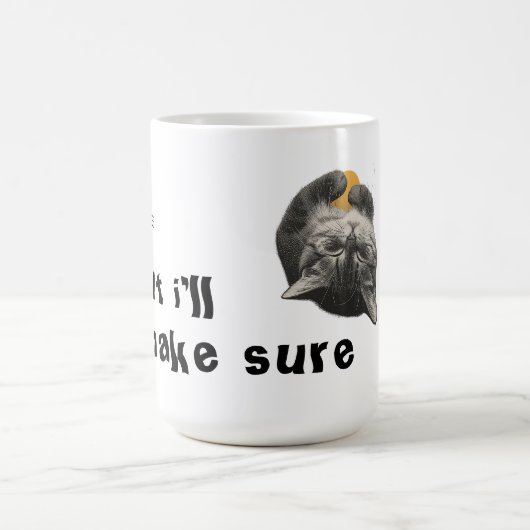 Lazy Cat Funny Kaffeetasse (Mittel)
