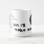 Lazy Cat Funny Kaffeetasse (Vorderseite Links)