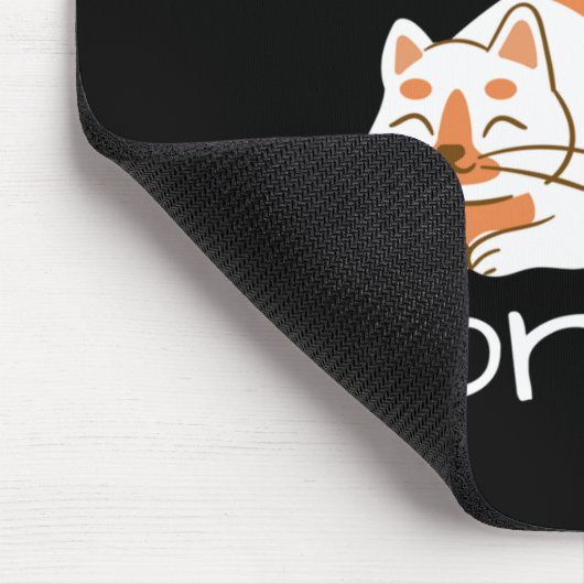 Lazy Cat I Don't Do Mornings Mousepad (Ecke)