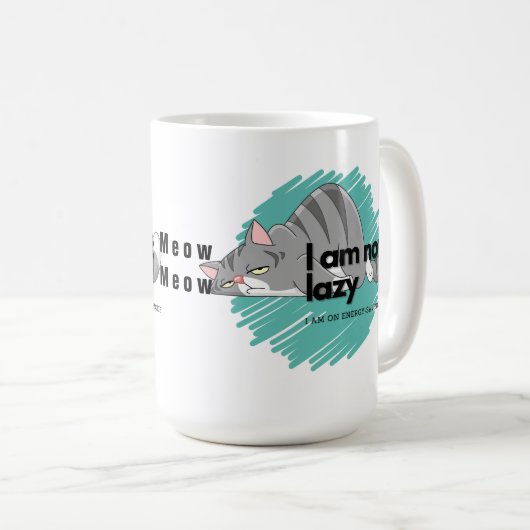 Lazy Cat Kaffeetasse (VorderseiteRechts)